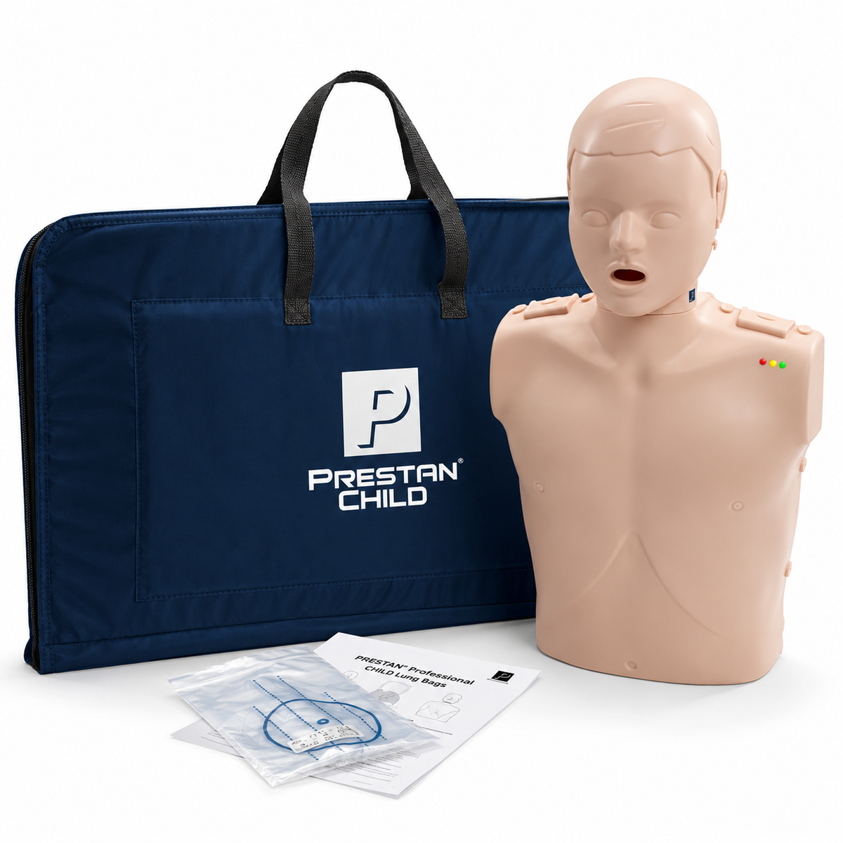 PRESTAN Professional — Mannequin enfant de formation RCR avec sac de transport